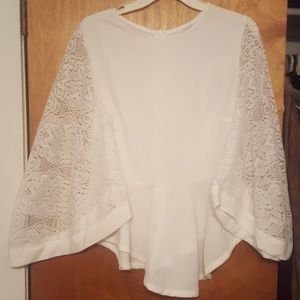 White Bell sleeve shirt